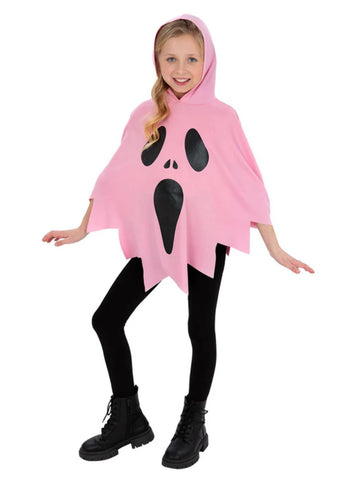 Child's Pink Ghost Poncho