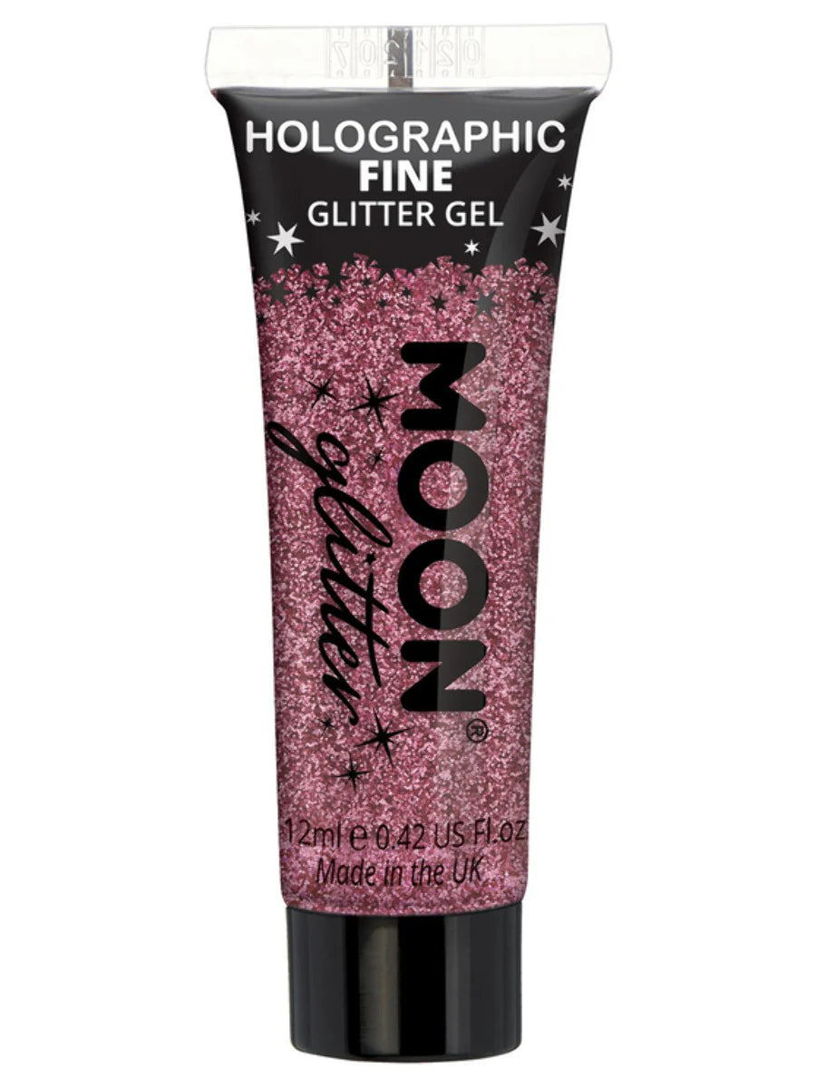 Moon Glitter Fine Holographic Pink Glitter Gel