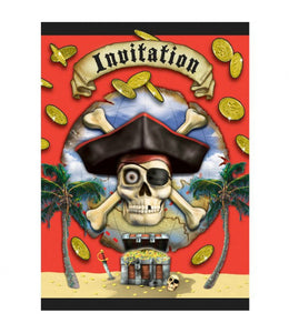 Treasure Island Pirate Party Invitations (8pk)