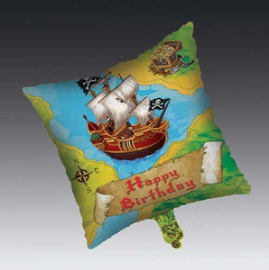 18 Inch Pirate Ship Happy Birthday Foil Balloon