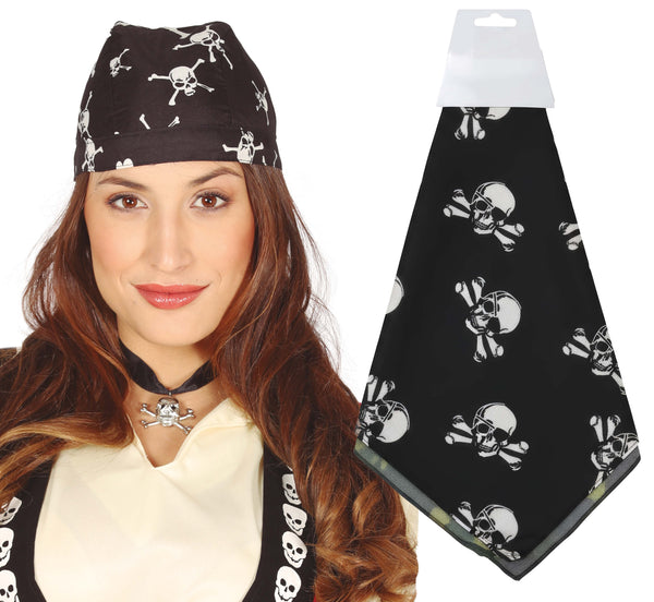 Black Skull & Crossbones Pirate Bandana