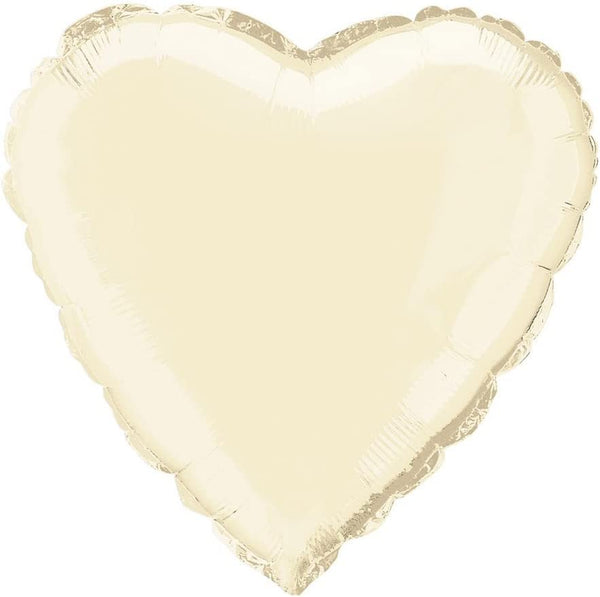 18 Inch Ivory Heart Foil Balloon