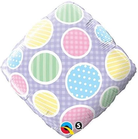 18" Polka Dot Pastel Foil Balloon
