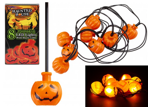 8 Halloween LED Pumpkin Lights