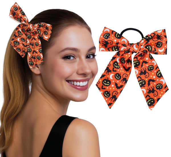 Orange Pumpkin Bow
