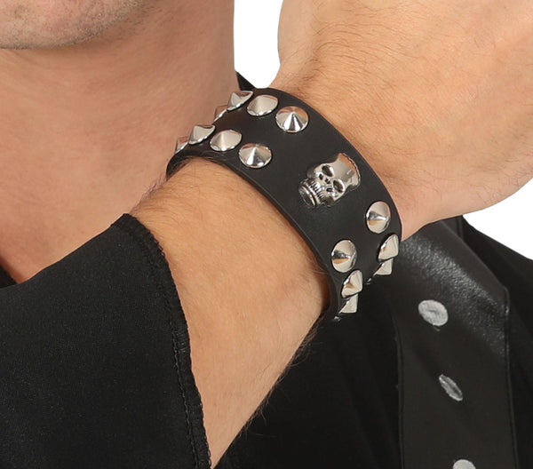 Punk Wristband with Skull