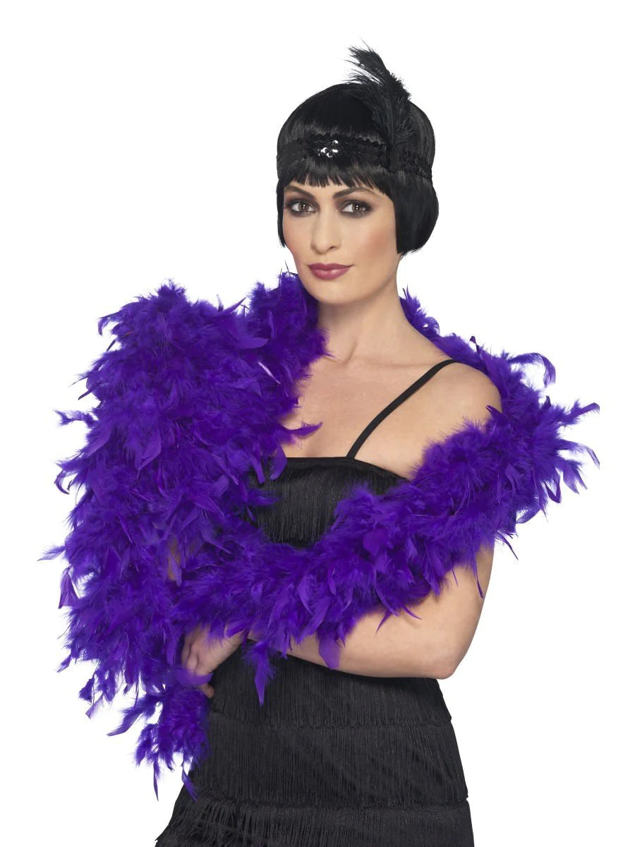 Deluxe Purple Feather Boa