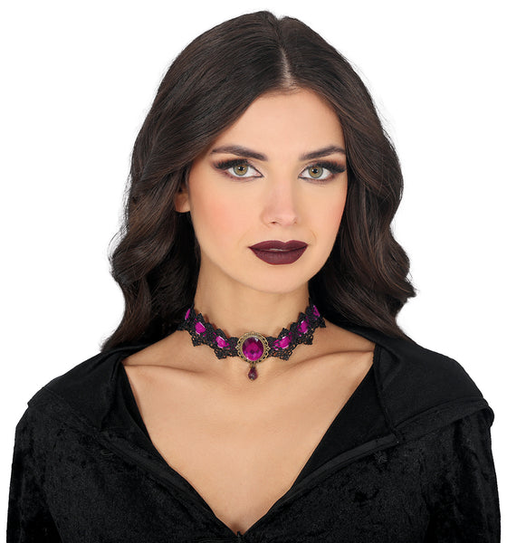 Lace Purple Choker