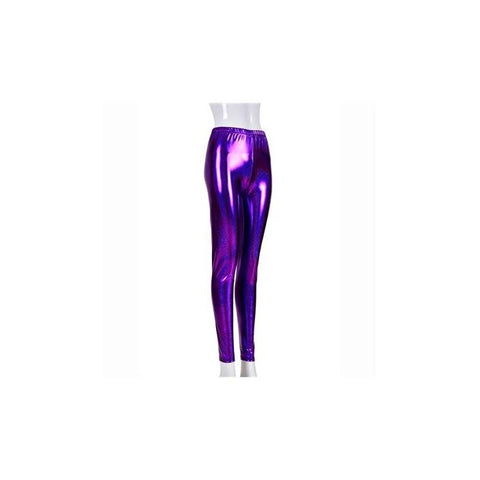 Purple Metallic Leggings