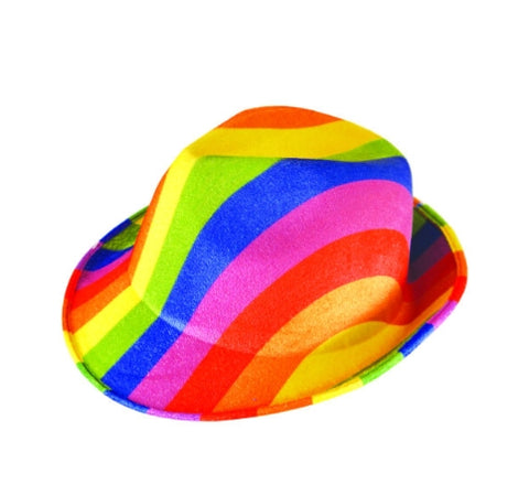 Rainbow Felt Trilby Hat