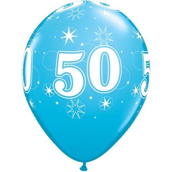 Robin's Egg Blue 50-a-round Latex Balloons