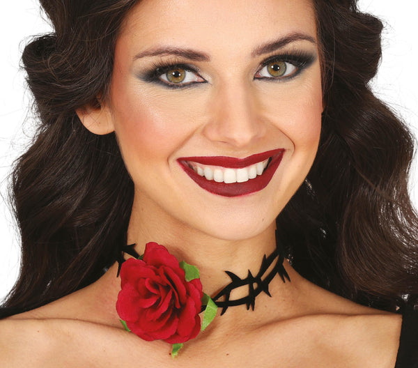 Rose Choker with Thorns