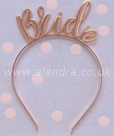 Rose Gold Bride Headband