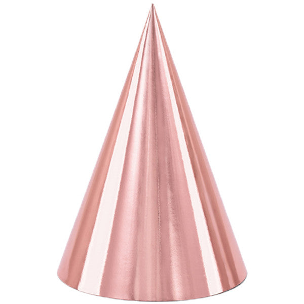 Rose Gold Party Hats (6pk)