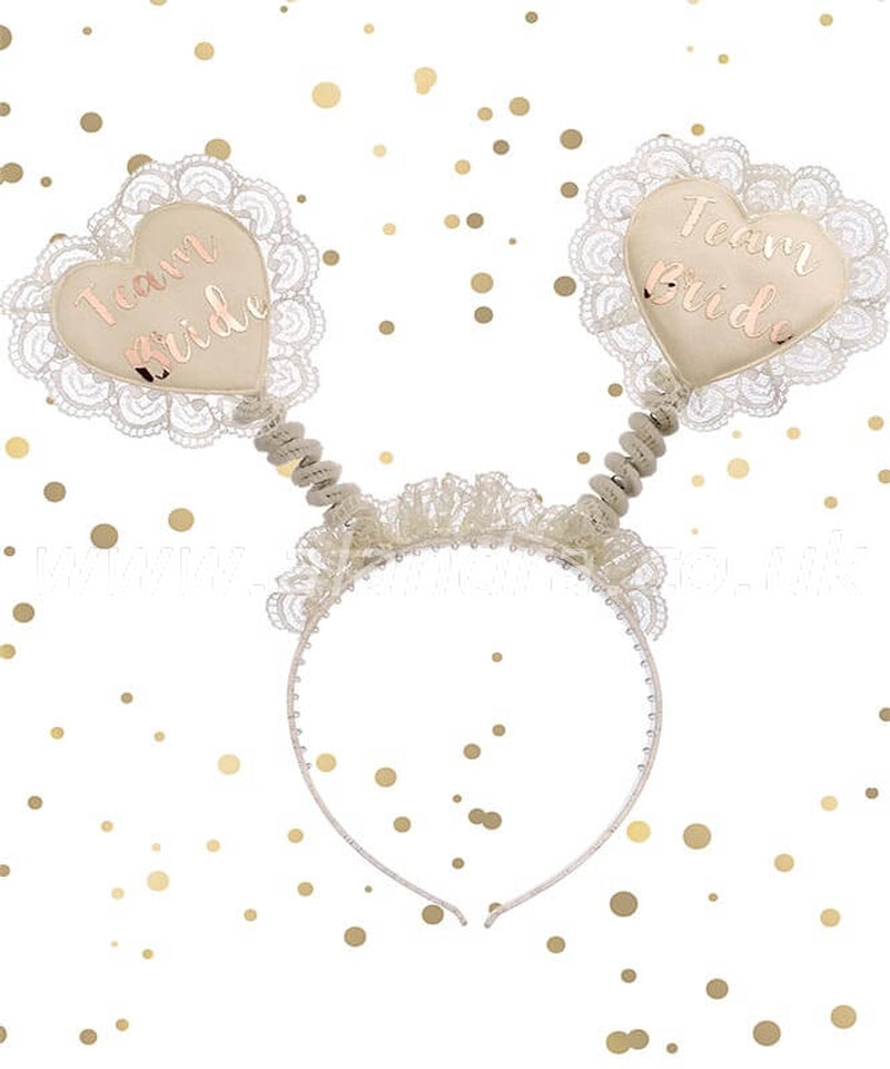 Team Bride Lace & Rose Gold Boppers
