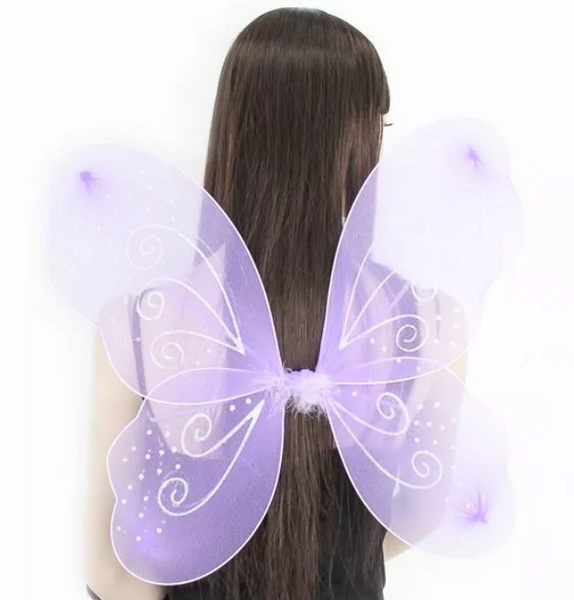 Lilac Glitter Fairy Wings