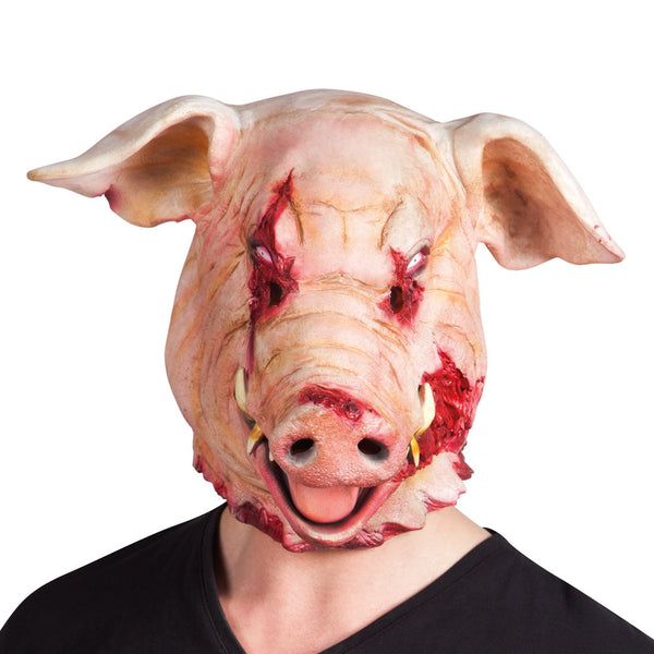 Pig mask with a white background