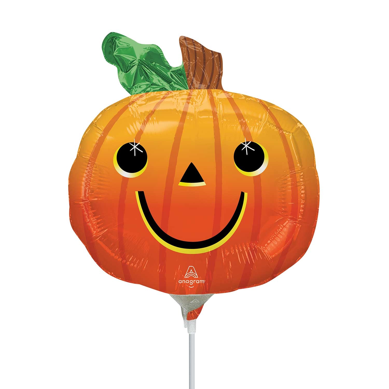 Smiley Pumpkin Balloon on Stick