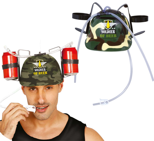 Soldier Drinking Helmet