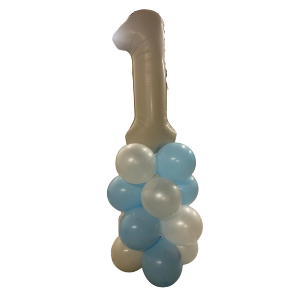 34 Inch Matte Nude Number 1 Foil Balloon