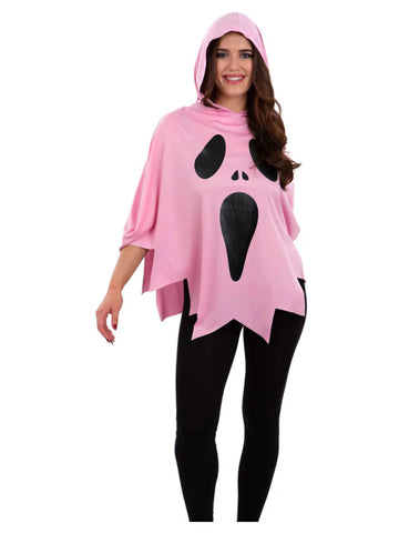 Adult's Pink Ghost Poncho