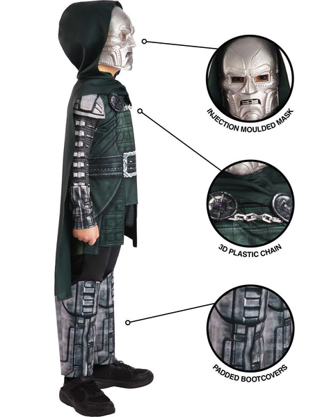 Avengers Doomsday Dr Doom Deluxe Kids' Costume