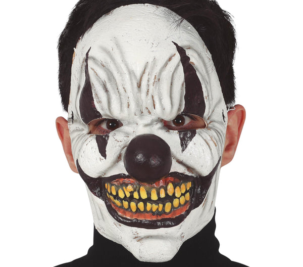 Black & White Clown Face Mask