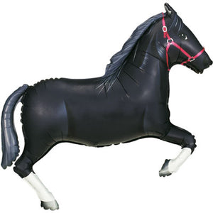 43 Inch Black Horse Supershape Foil Balloon