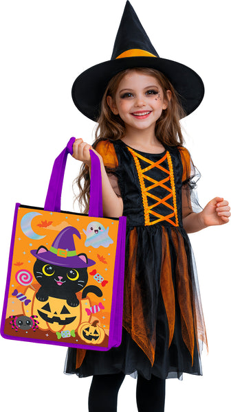 Metallic Cat Halloween Bag