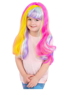 Child's Unicorn Pastel Rainbow Wig