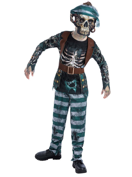 Child's Skeleton Pirate Deck Hand Costume