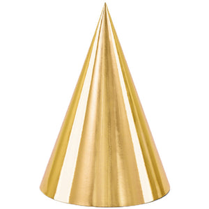 Gold Party Hats (6pk)