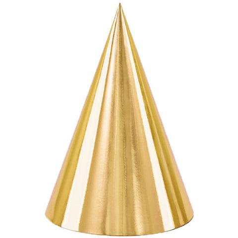 Gold Party Hats (6pk)