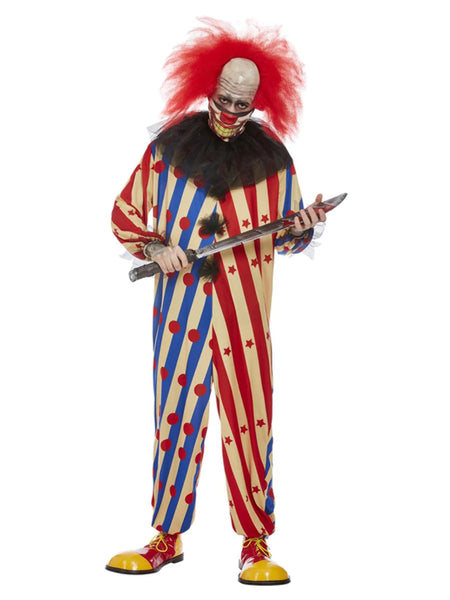 Red & Blue Creepy Clown Costume