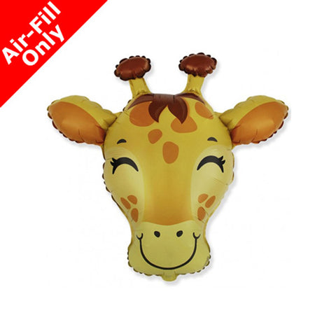 Giraffe Head Foil Balloon on Stick