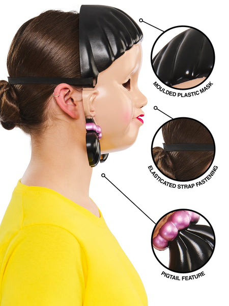 Official Squid Games Girl Doll Mask
