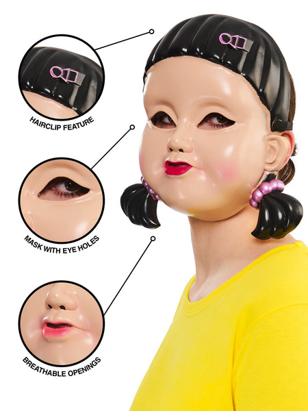 Official Squid Games Girl Doll Mask
