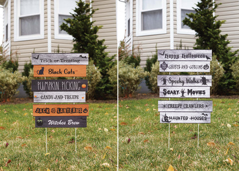 Halloween Garden Greeting Signs