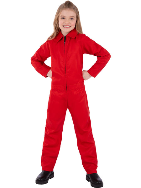Child's Unisex Red Boiler Suit