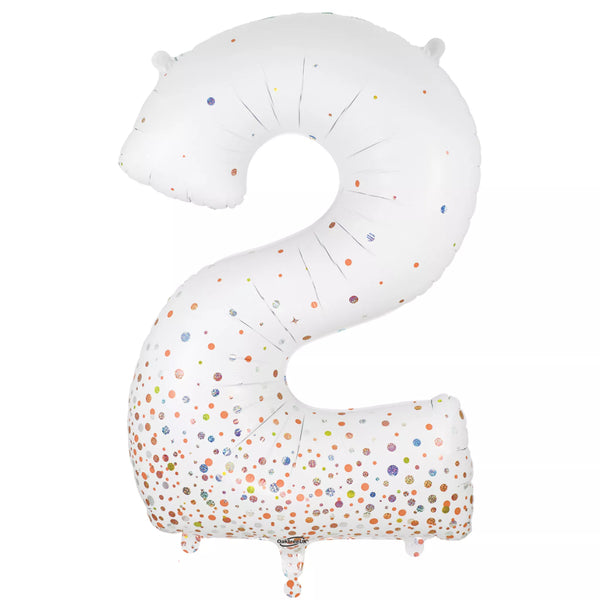 34 Inch Sparkling Fizz Number 2 Foil Balloon