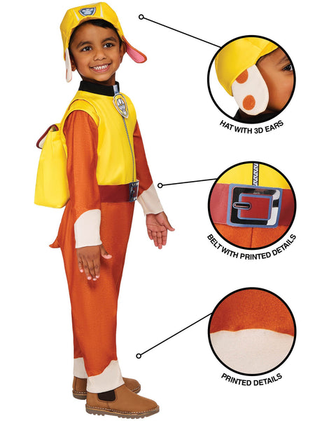 Paw Patrol Deluxe Rubble Costume