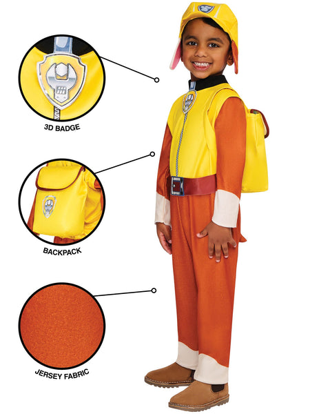 Paw Patrol Deluxe Rubble Costume