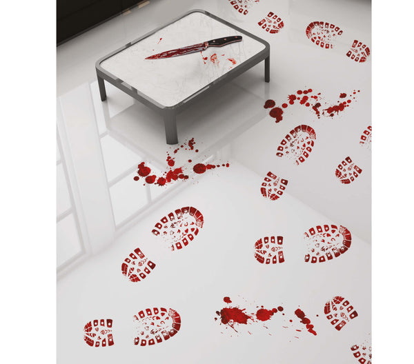 Self Adhesive Bloody Shoeprints Halloween Decoration