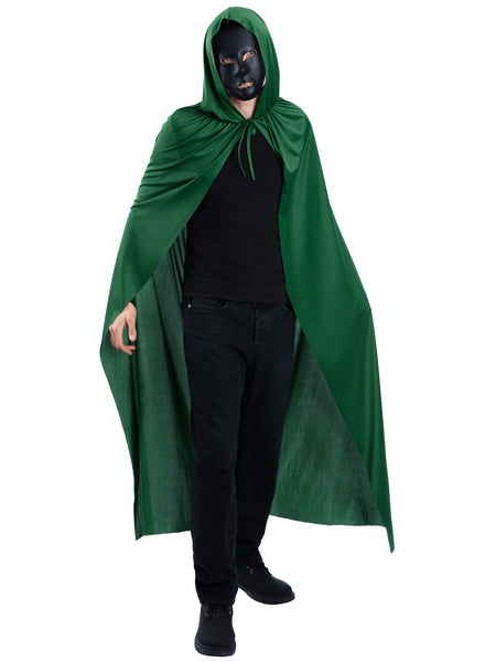 Unisex Green Hooded Cape