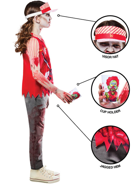 Zombie Burger Worker Costume