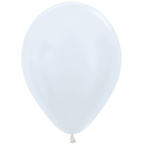 Satin White Latex Balloons