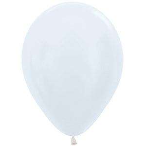 Satin White Latex Balloons