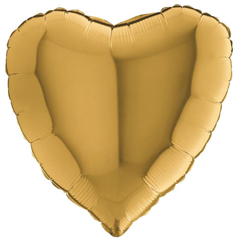 18 Inch Gold Heart Foil Balloon