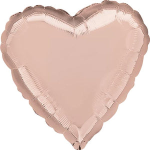 18 Inch Rose Gold Heart Foil Balloon
