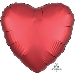 18 Inch Sangria Matte Red Heart Foil Balloon